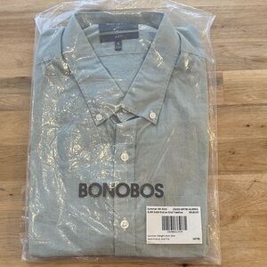 Bonobos Men’s Button-Down Shirt — Light Gray/Green